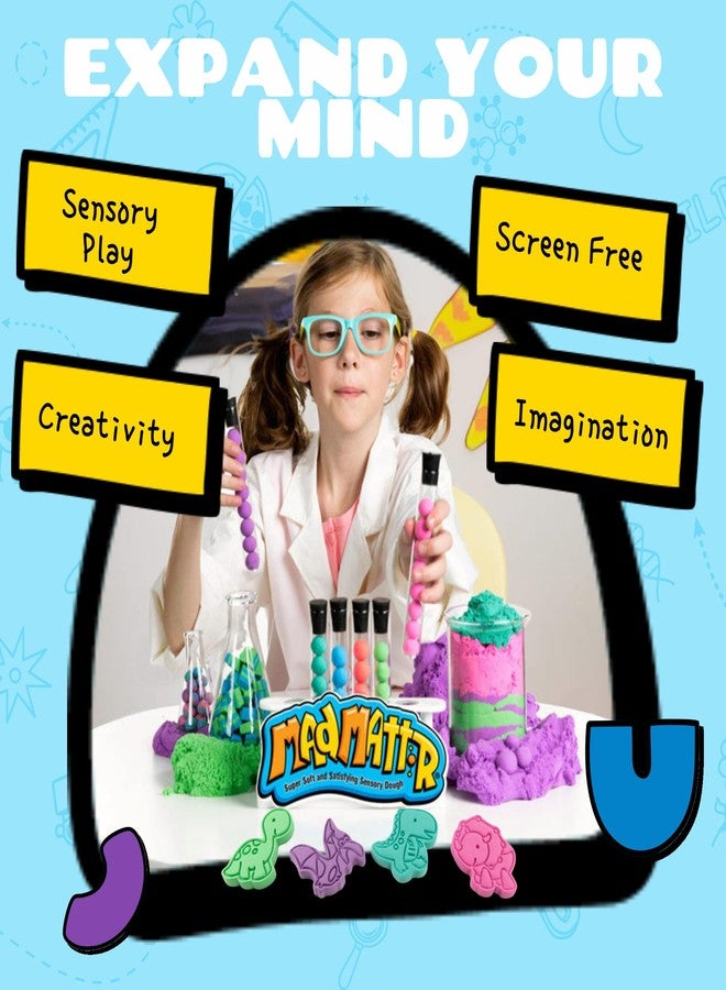 MAD MATTR - Dino Pack with 4 Dinosaur Molds & 3 Mystery Colors - Super Soft Sensory Dough for Creative STEM Play - Image 3